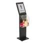 Black Floor Standing Charity Box with Clear Container