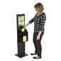 Lockable Black Literature Stand with Ballot Box