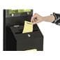 Black Literature Stand with Ballot Box and Locking Lid