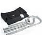 Silver Curved Fabric Display Stand