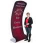 Silver Narrow Curved Fabric Display