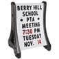 Changeable letter board sign with pre-installed tracks