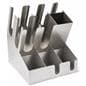 Coffee accessories organizer with dedicated straw and stirrer pocket