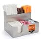 Stainless Steel multi tier restaurant condiment holder with five compartments