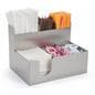 Beverage station organizer with 6 multi-sized compartments