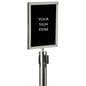Silver 11” x 14” Stanchion Sign Holder with Thick PVC Backer