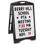 24 x 36 A-frame letter board sidewalk sign with mobile wheeled base