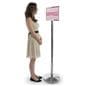 Chrome Stanchion with Sign Frame 