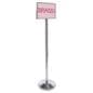 Chrome Stanchion with Sign Frame 