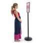Black Stanchion with Sign Holder 