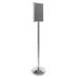 Chrome Stanchion with Sign Holder 