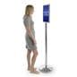 Chrome Stanchion with Sign Holder
