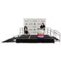 Complete event stage kit with black skirts