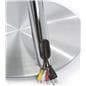 Chrome Floor Standing TV Mount, Integrated Cable Management