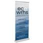 Custom printed swap-out retractable banner with white base
