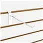 Slatwall hooks in chrome look beautiful while offering items to shoppers