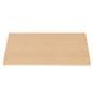 Slatwall shelves with maple melamine wood-grain finish