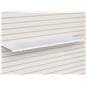 Slat wall shelf can be mounted anywhere along the channels