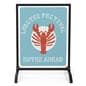 22x28 black metal sidewalk sign holder for panel