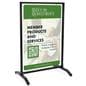 UV printed 24x36 custom swinging black sidewalk hang sign