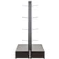 Slatwall gondola shelving unit paired back-to-back with a second unit