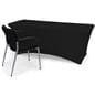 Fitted spandex table covers with zipper back