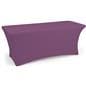Purple fitted spandex table covers