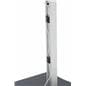 Rolling iPad stand with cable management system clips 