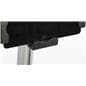 Rolling iPad stand with home button access
