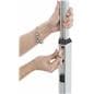 Rolling iPad stand with adjustable locking height