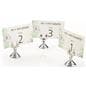 silver place card holders