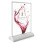 Tabletop LED sign holder offers cordless display
