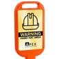 Traffic cone sidewalk sign with reflective substrate graphics