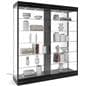 This glass showcase cabinet with sliding locking doors