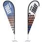Outdoor Teardrop Flag is double-sided