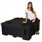 Plastic storage crate with stackable design
