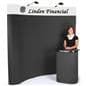 black exhibition booth