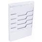 White Wall File for Hanging, 4 Pockets & Top Cubby