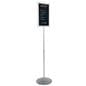 Sign frames with telescoping pole