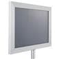Sign Displays Features Satin Silver Finish & Landscape Orientation