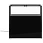 Showcase table is made of black iron material 