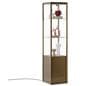 Glass display cabinet with locking doors