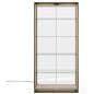 Locking glass display cabinet four shelves
