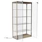 Locking glass display cabinet with locking doors