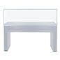 Glass display table case with adjustable levelers 