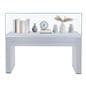 Glass display table case with 50 pound max weight capacity
