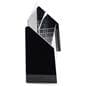 Pamphlet holder with sleek black color accents