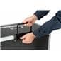 Trade show floor tile carrying case with retractable handle