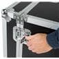 Trade show floor tile carrying case with butterfly latches