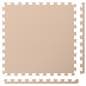 Interlocking foam flooring with removable edge trim pieces 